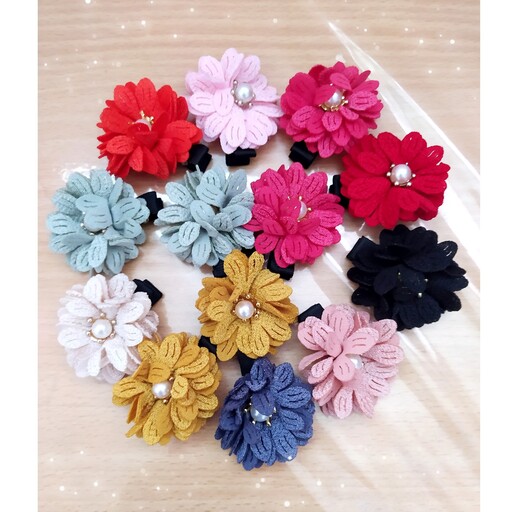موگیر گلدار جفتی دخترانه و زنانه در 10 رنگ زیبا فروش جفتی و تعداد 