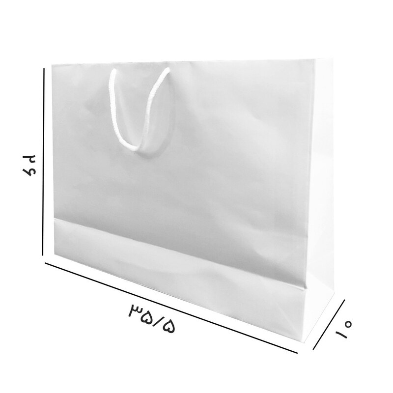بگ کاغذی گلاسه ضخیم با روکش سلفون مات - بسته 3 عددی (عرض 36- ارتفاع 26- عطف10) 