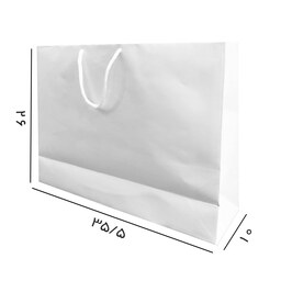 بگ کاغذی گلاسه ضخیم با روکش سلفون مات - مدل افقی(عرض 36 ارتفاع 26- عطف10)