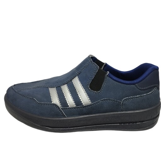 کفش کار مردانه چرم اشبالت رنگ نیلی مدل بدون بند سایز  40 تا 46 