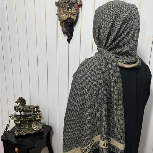 (روسری چارقد قم) شال نخی منگوله دار طرح جیوانچی در رنگبندی بسیار زیبا و جذاب 