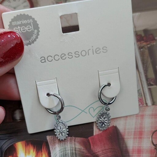 گوشواره استیل برند accessories آلمان ، ضد حساسیت، واترپروف ، مناسب استفاده 24ساعته