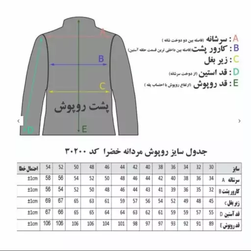 روپوش پزشکی مردانه خضرا پارچه  ترگال کد 30200