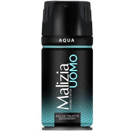  اسپری خوشبو کننده بدن مالیزیا مدل Aqua حجم 150 میلی لیتر  malizia uomo deodorant