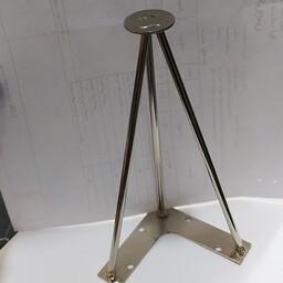 پایه فلزی مبل و میز رنگ استیل مدل سکه ای 