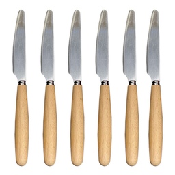 چاقو میوه خوری 6 عددی مدل دسته چوبی