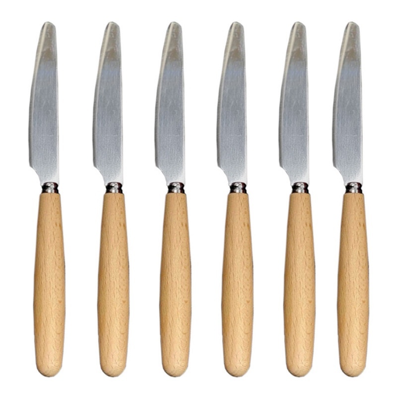 چاقو میوه خوری 6 عددی مدل دسته چوبی