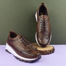 کفش روزمره مردانه مدل آراگون بندی رنگ قهوه ای کد 174312 سایز 40 تا 44