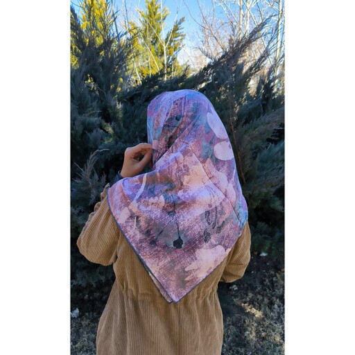 روسری ابریشم تُرک مجلسی  طرحدار با 9 رنگ زیبا و شیک 