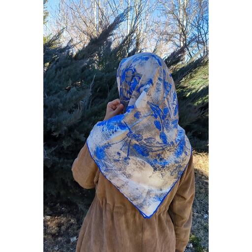 روسری ابریشم تُرک مجلسی  طرحدار با 9 رنگ زیبا و شیک 
