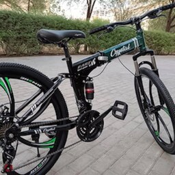 دوچرخه تاشو سایز 26 رنگ سبز
