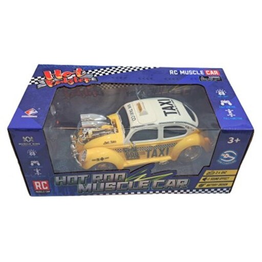 ماشین کنترلی موزیکال طرح تاکسی زرد مدل Radio-controlled taxi toy car