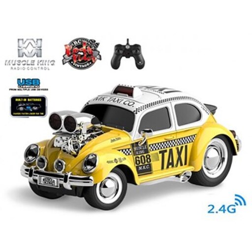 ماشین کنترلی موزیکال طرح تاکسی زرد مدل Radio-controlled taxi toy car