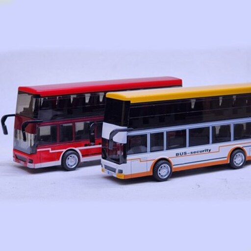 اسباب بازی ماشین فلزی اتوبوس دو طبقه چراغدار و موزیکال مدل Double-Decker Bus ModMetal