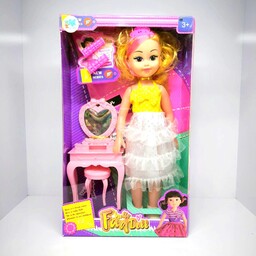 عروسک باربی موزیکال با میز آرایش و آیینه 