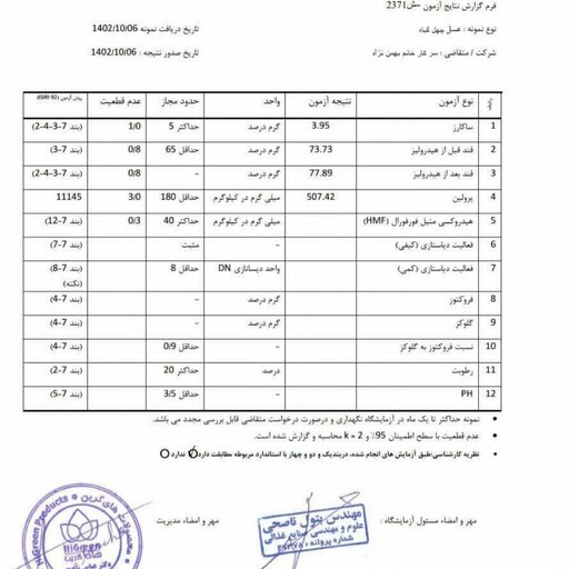 عسل چهل گیاه ساکارز 3.5   