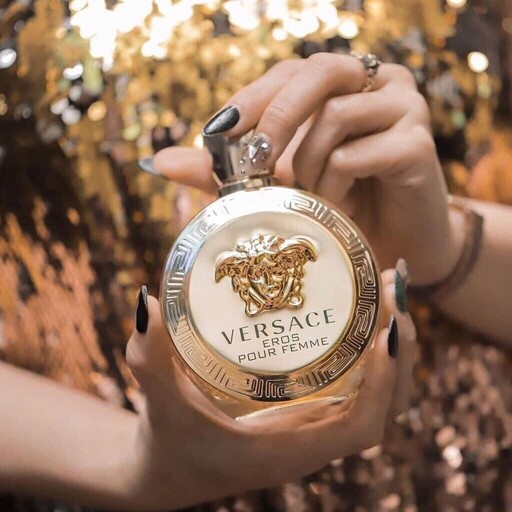 عطر ادکلن ورساچه اروس زنانه طلایی varsace eros pour femme