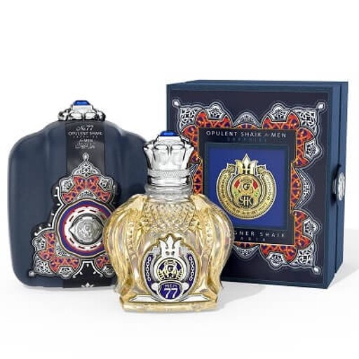 عطر ادکلن شیخ کلاسیک 77 تستر اورجینال با کیف چرمی shaik opulent