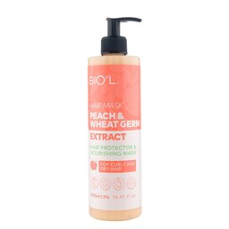 ماسک موی بیول (Biol) مدل Peach And Wheat Germ مناسب موی خشک و وز وزن 500 گرم
