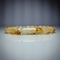 دستبند سنگ سیترین اصل و طبیعی ( کِشی فری سایز و اسپُرت )
