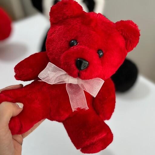خرس هدیه خرس ولنتاین قرمز صورتی  قهوه ای سفید اندازه 30 تا 40 سانت