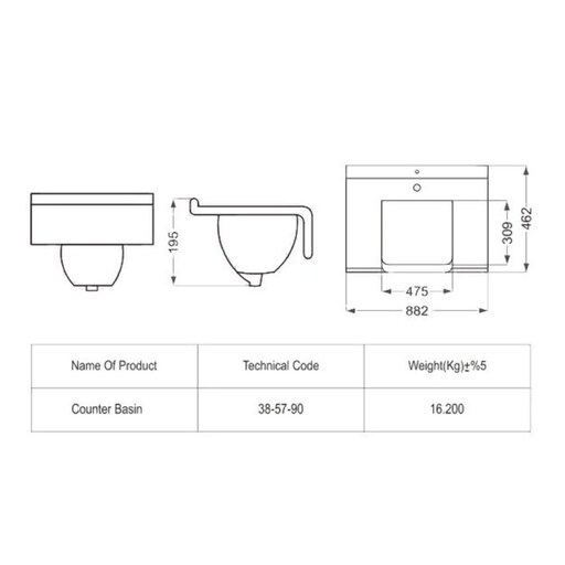 روشویی کابینتی پردیس کابین مدل ویستا 90 مروارید (طول 90 عرض 57) (پس کرایه)