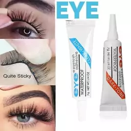 چسب مژه ضد آب مدل eyelash adhesive بی رنگ و رنگی