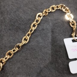 دستبند ژوپینگ زنجیری ، نیمه درشت ، رنگ ثابت ، آبکاری طلا شده ، ضد حساسیت