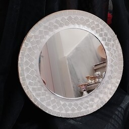 آینه سفالی آینه کاری شده قطر 20 سانتیمتر