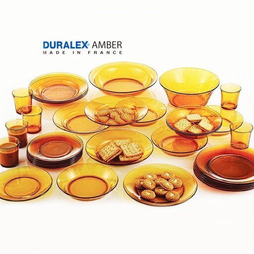 بشقاب برنج خوری عسلی دورالکس DURALEX AMBER (6 نفره)