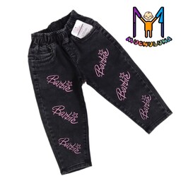 شلوار مام استایل جین زغالی دخترانه سایز 55 تا 80 موچولوها 
