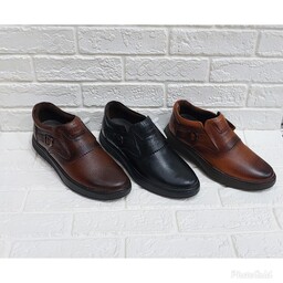 کفش چرم طبیعی مدل سپهر  در دو مدل بندی و کشی با ضمانت و کیفیت چرم طبیعی تبریز در سه رنگ مشکی و قهوه ای و عسلی 