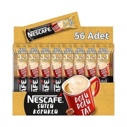 قهوه فوری 3 در 1 شیری نسکافه بسته 56 عددی