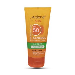  کرم ضد آفتاب آردن کرم پودری SPF50 مدل Acnesol Plus فاقد چربی بژطبیعی 50 میلی لیتر