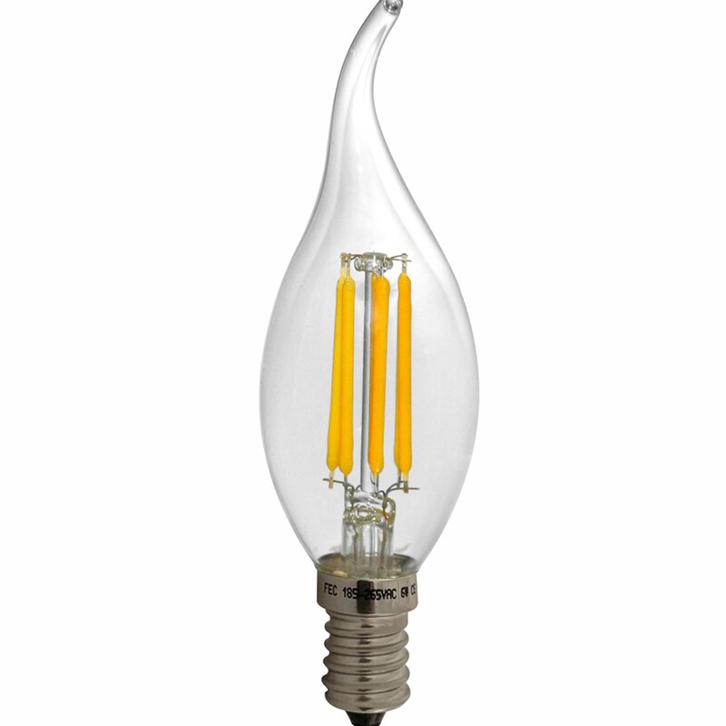 لامپ ال ای دی فلامنتی 4 وات اشکی پایه E14
