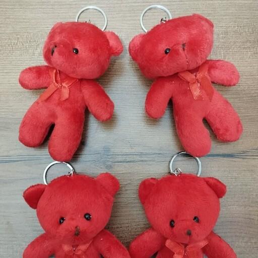 سرسوئیجی خرس خارجی یک جین 4 عددی.مناسب کادویی و در رنگ قرمز  و جنس خارجی