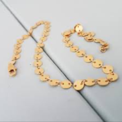 گردنبند طرح سکه با آبکاری طلا به طول 40 سانت و چند سانت زنجیر تنظیم سایز و رنگ ثابت و ضدحساسیت مشابه نمونه طلا