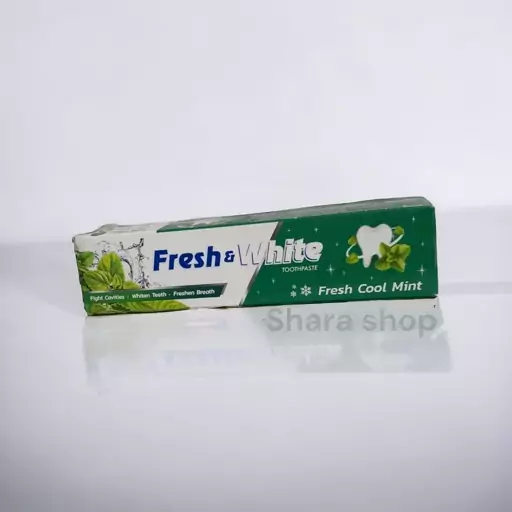 خمیر دندان فرش اند وایت سبز( fresh  white ) 160 گرمی مدل فرش کول مینت 