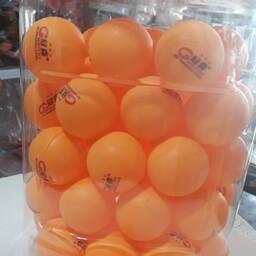 توپ پینگ پنگ سه ستاره مارک Guanxi کیفیت عالی   تک رنگ نارنجی