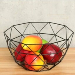 ظرف میوه خوری فلزی چند ضلعی سایز بزرگ