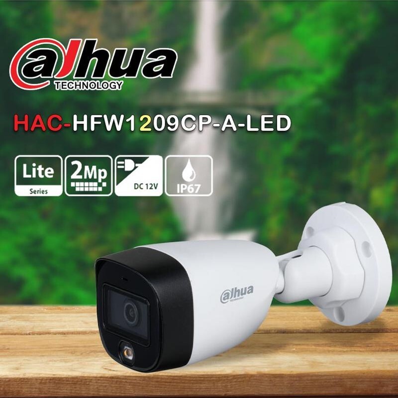دوربین مداربسته2 مگاپیکسل داهوا مدل HFW1209CP-A-LED فول کالر