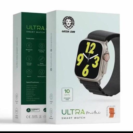 ساعت هوشمند گرین لاین Ultra mini مشکی با بند نارنجی ا Ultra mini Smart Watch Black with Orange Band