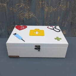 جعبه لوازم پزشکی و کمک های اولیه بدون تقسیم  طرح برجسته