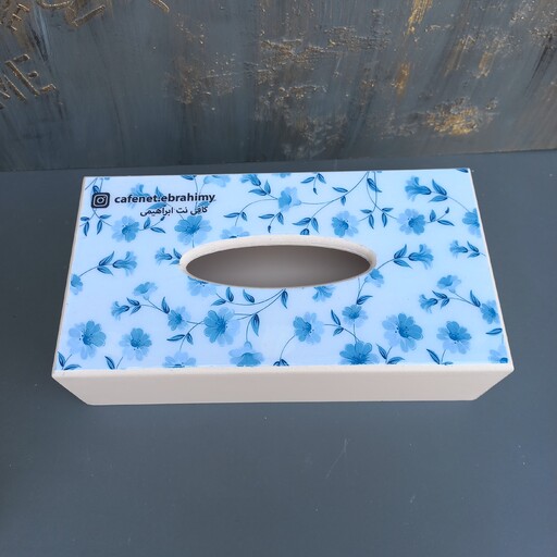 جعبه دستمال کاغذی چوبی چاپ دستی کاور شده با رزین قابل اجرا در  طرح دلخواه شما 
