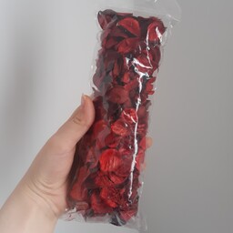 بسته گل خشک قرمز مناسب تزیین جعبه هدیه ولنتاین