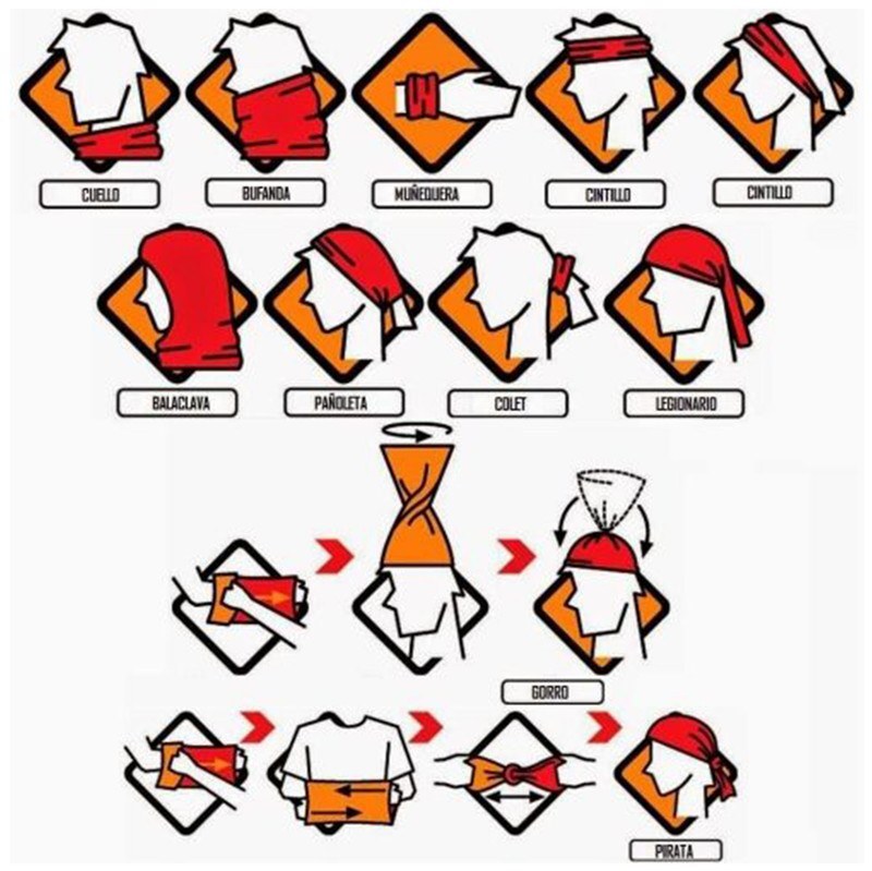 اسکارف دستمال سر و گردن مدل ارتشی نارنجی