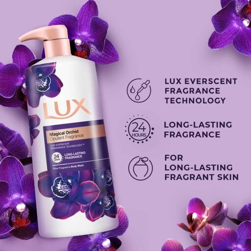 شامپو بدن لوکس رایحه گل ارکیده Lux Magical Orchid حجم 500 میلی لیتر