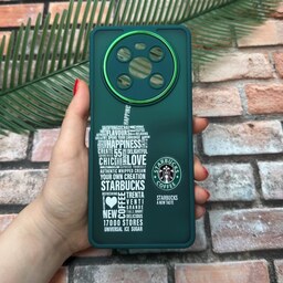 قاب گوشی Honor X9 5G آنر متال دور سیلیکونی محافظ لنزدار طرح استارباکس Starbucks کد 36722