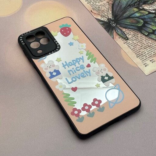 قاب گوشی Galaxy M53 5G سامسونگ آینه ای اورجینال casetify محافظ لنز دار طرح عروسکی کد 89526