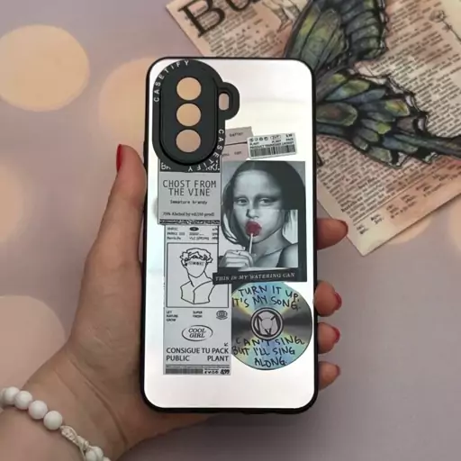 قاب گوشی Huawei Nova Y70 هوآوی آینه ای اورجینال casetify محافظ لنز دار طرح مونالیزا کد 66208